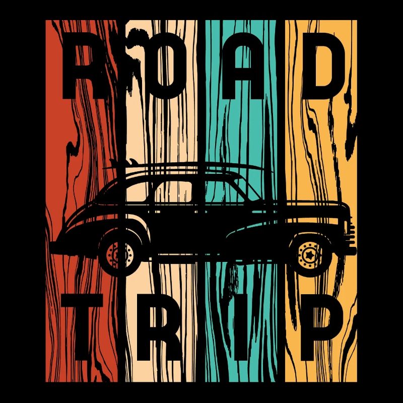 Road Trip Oldtimer-Retro-Streifen