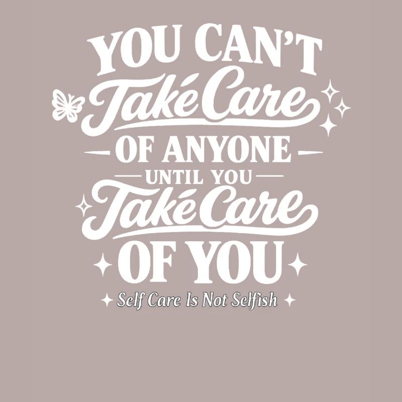 Citation de soin de soi Typographie Pleine conscience de soi