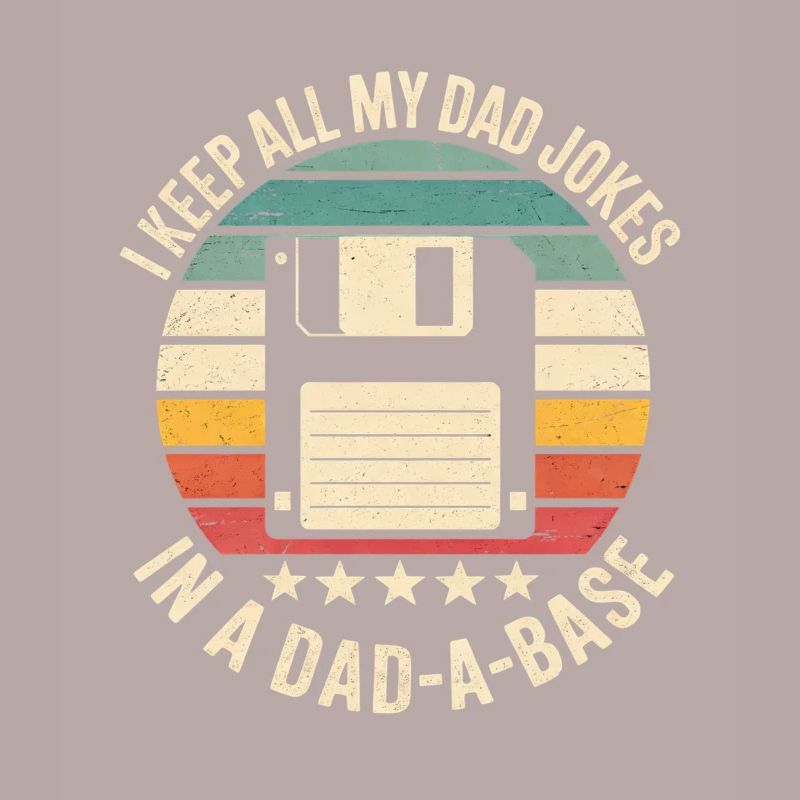 Retro Diskette Humor Dad Witze Database Datenbank