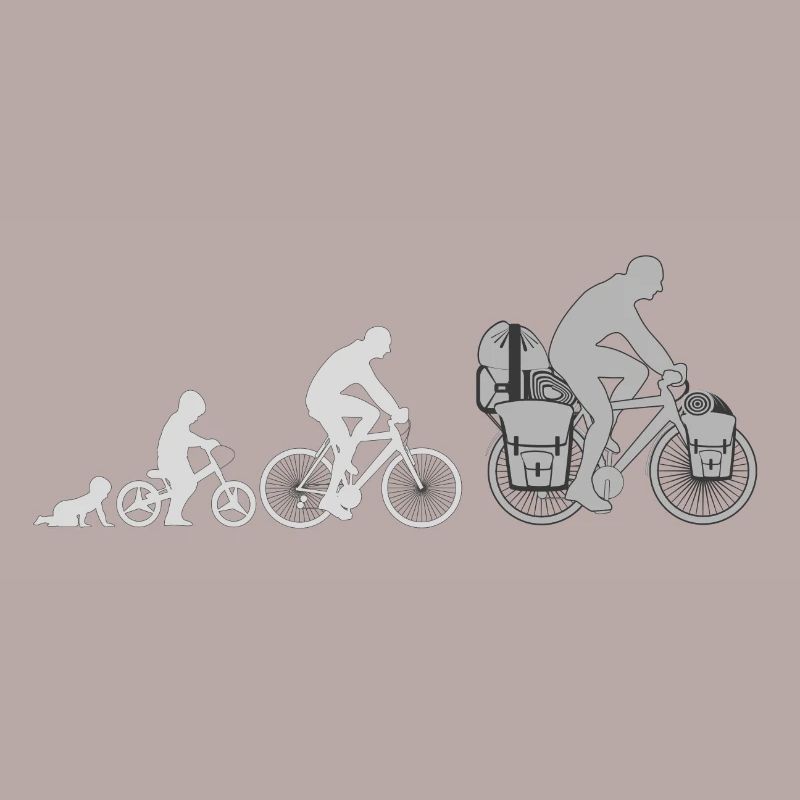 Evolution Radfahrer, Radreisender