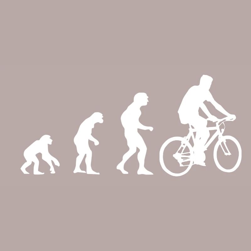 Evolution, singes au cycliste, vtt