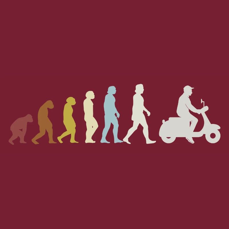 Mofa Moped Evolution Mopedfahrer Roller