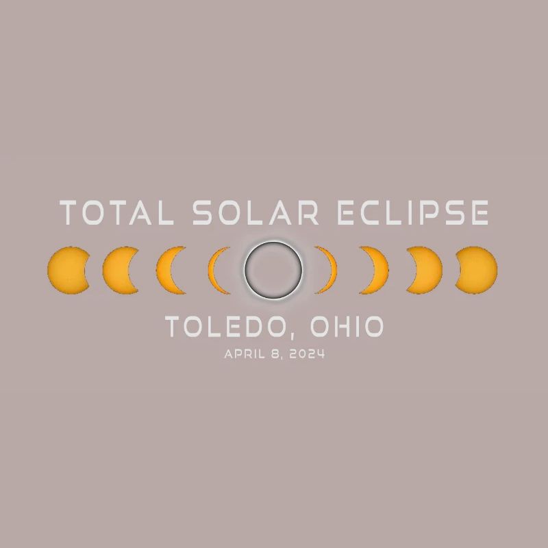Toledo Ohio Solar Eclipse 2024 8 avril Souvenir