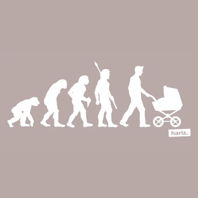 Papa Evolution HARIZ Papa Vatertag Geschenk