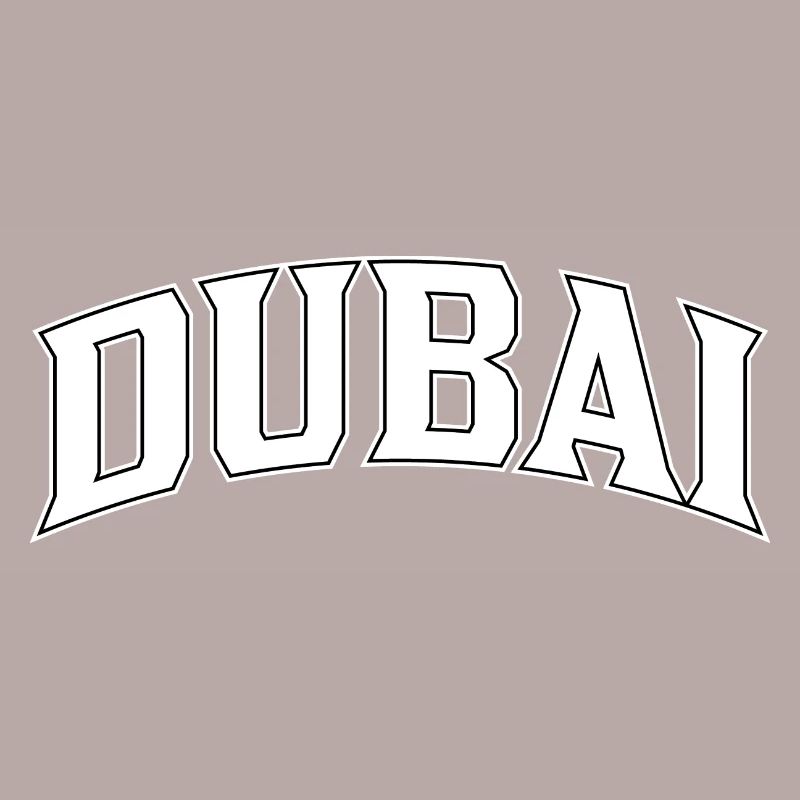 Lettrage de Dubaï dans l’arche