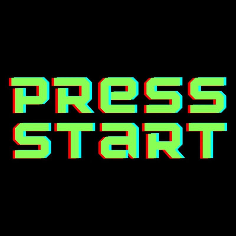 Press Start Arcade flipper vert fluo rétro