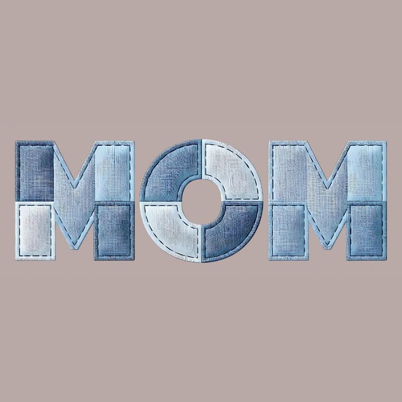 Patchwork Mama Schriftzug Geschenk für Mutter