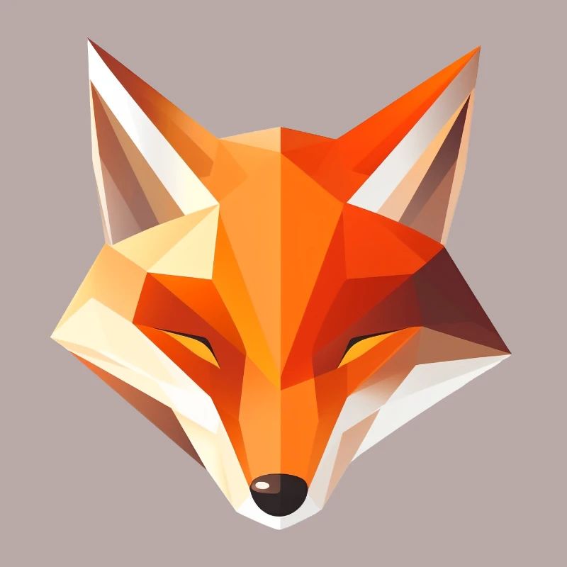 Fuchs Kopf Low Poly Logo Design