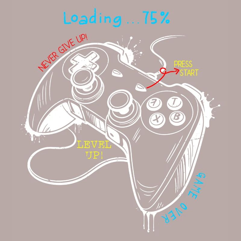 Retro Gaming Style Controller Art