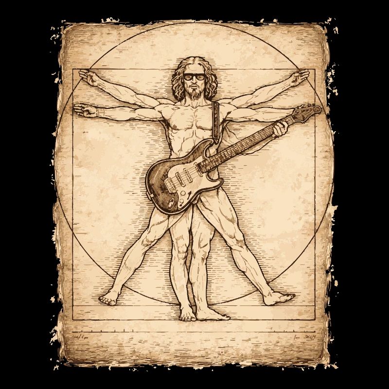 Vitruvian Rocker Gitarrist Design