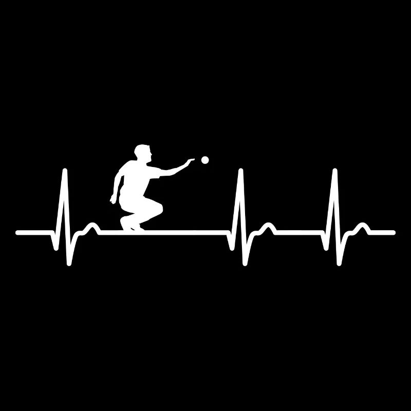 ECG curve - heart curve - pulse - boules - petanque