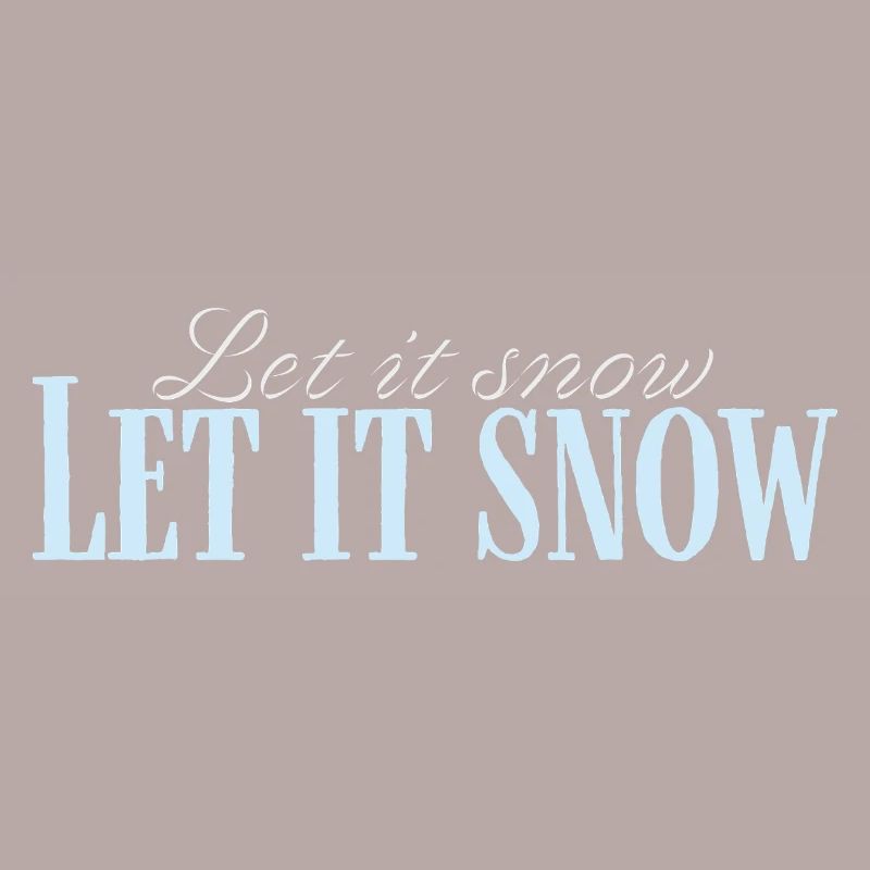 Let It Snow Script Bleu Glacé