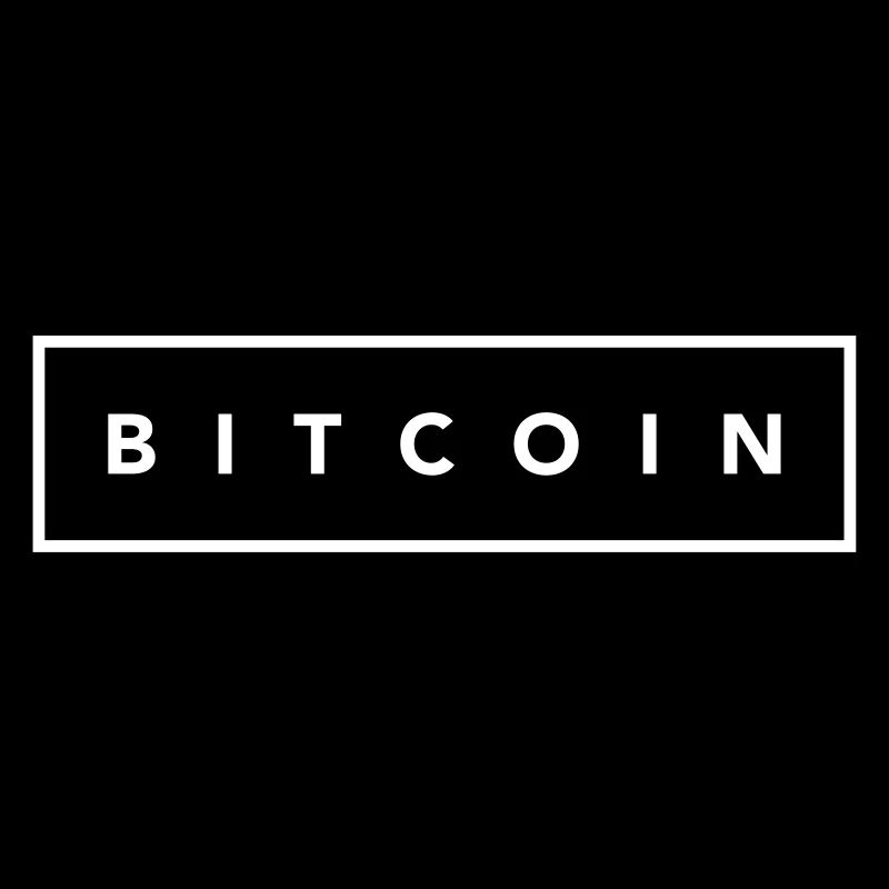 Bitcoin weißes Quadrat