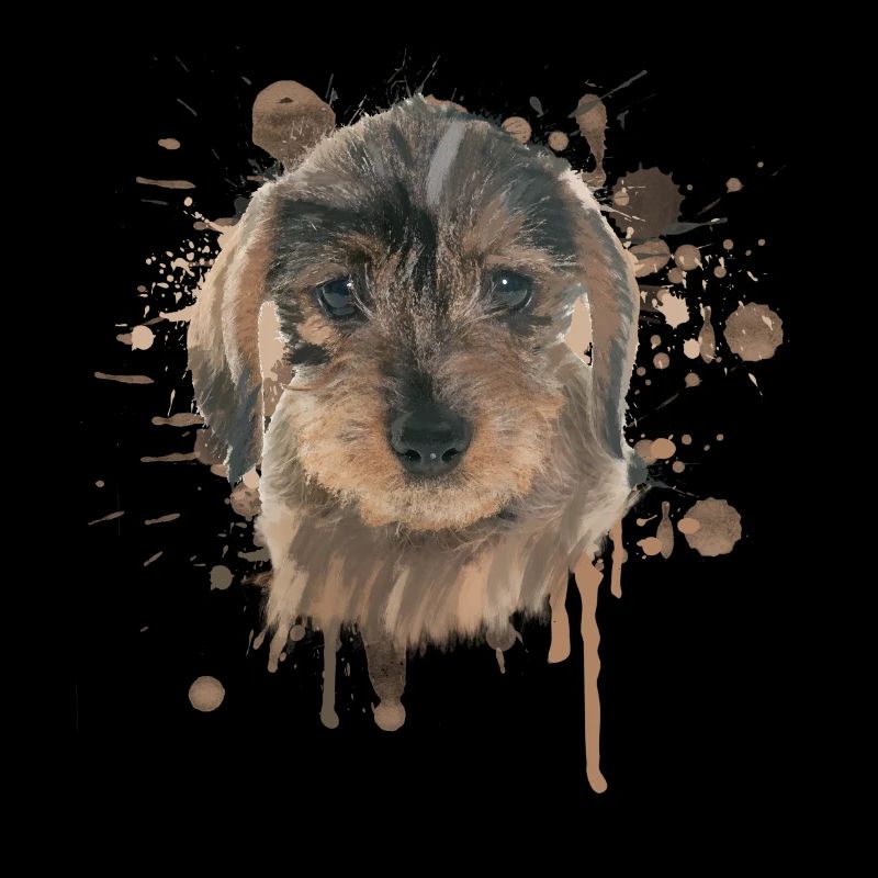 Wire-haired dachshund dachshund dachshund illustration