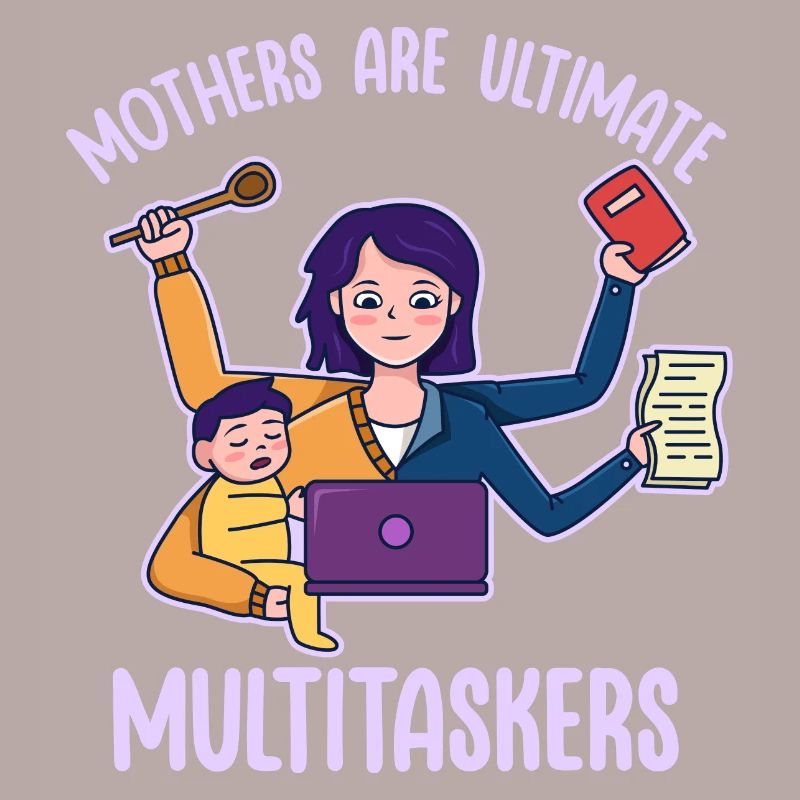 Muttertag Multitasking Arbeit Design