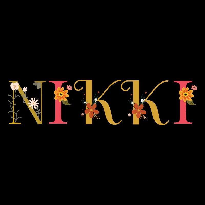 NIKKI name decorated with flowers