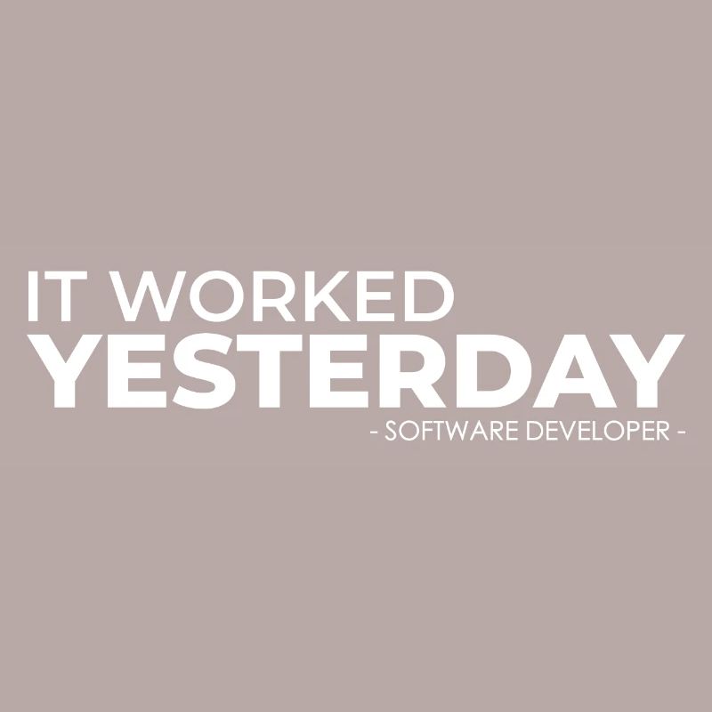 Software Developer Yesterday Works Gift