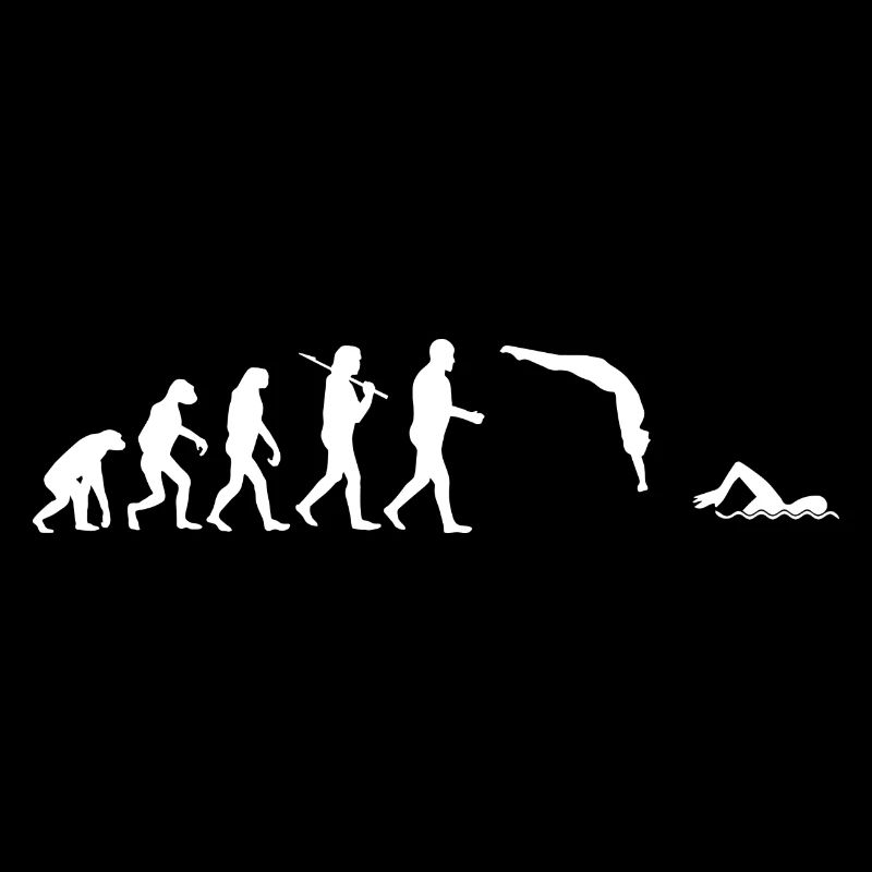 Schwimmer Shirt · Darwins Evolution · Geschenk