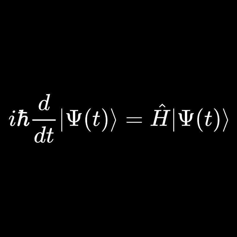 Schrödinger equation - time dependent - white