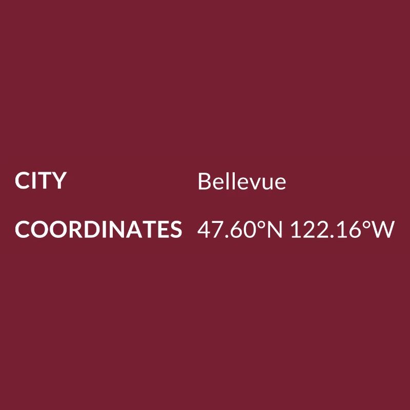 Bellevue, Washington, USA coordinates