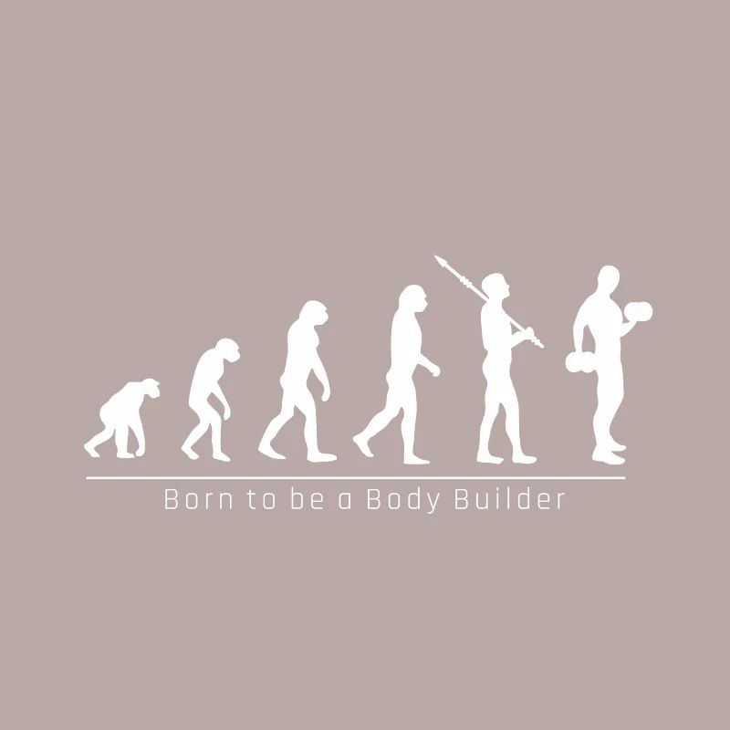 Evolution bodybuilder funny cool gift