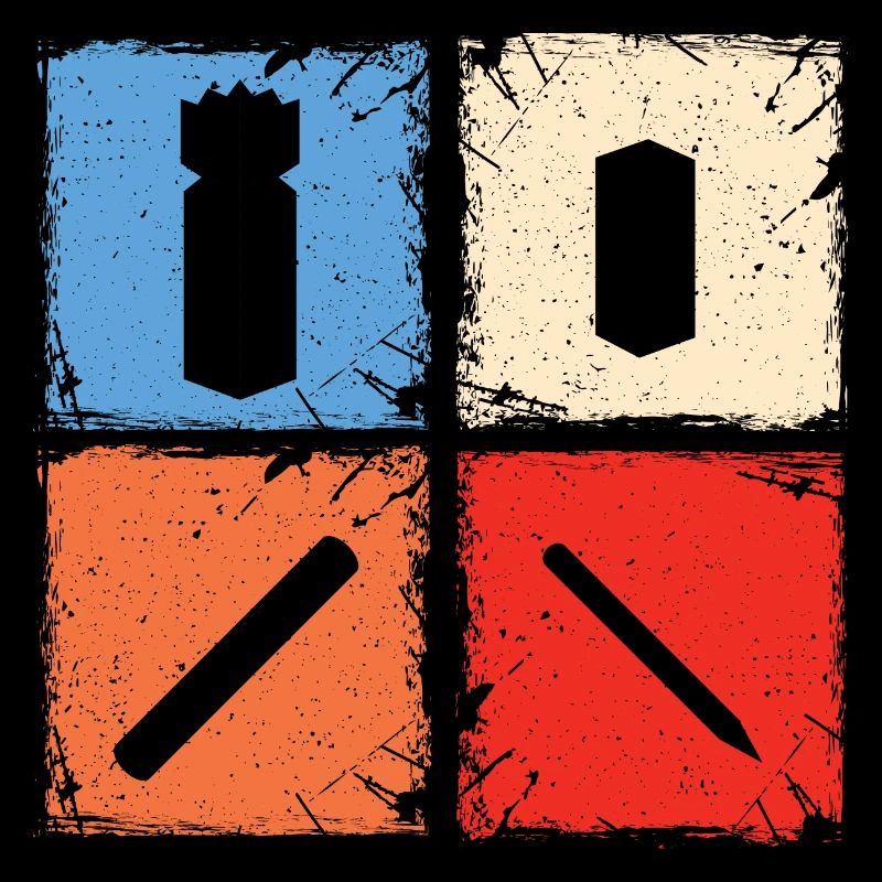 Kubb retro squares kubb yard game player