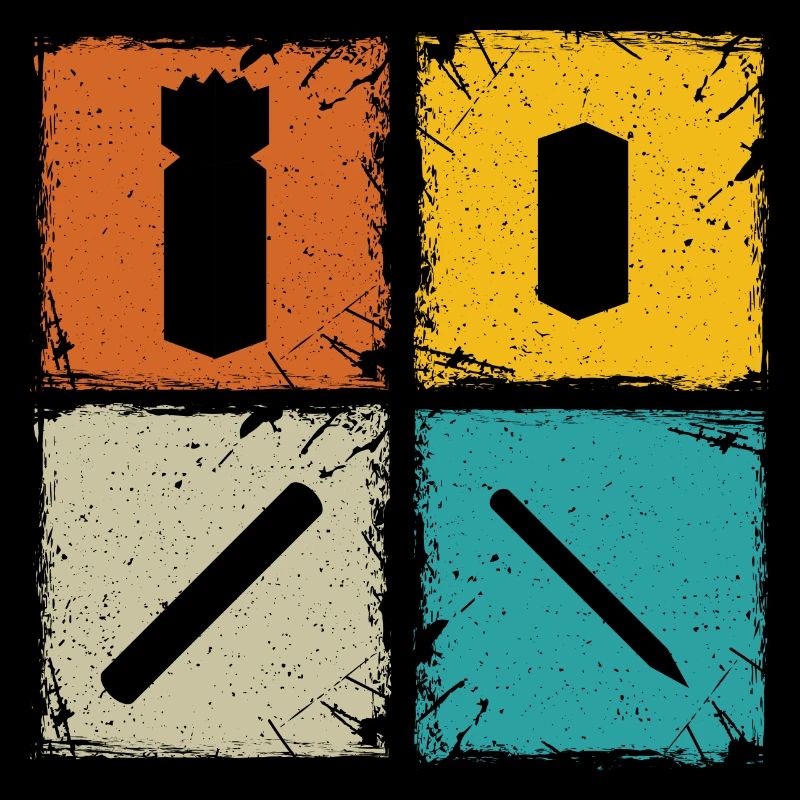 Kubb retro squares kubb yard game player