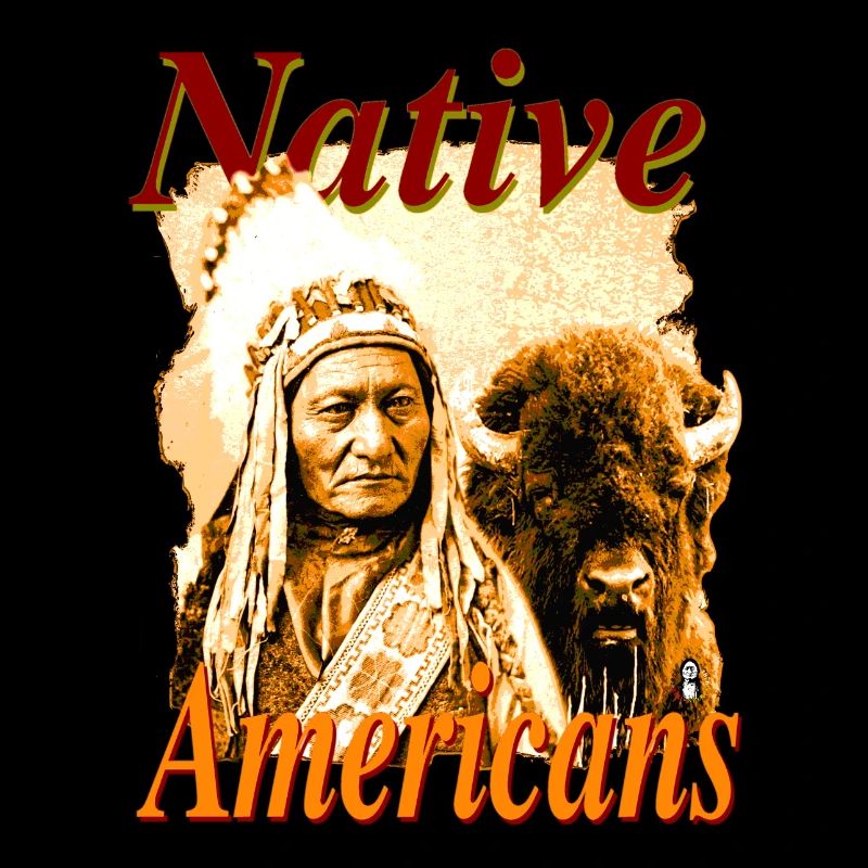 Native Americans - Sitting Bull avec bison