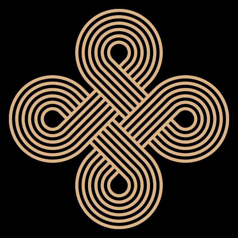 Infinite Circle Vortex Pattern Gold