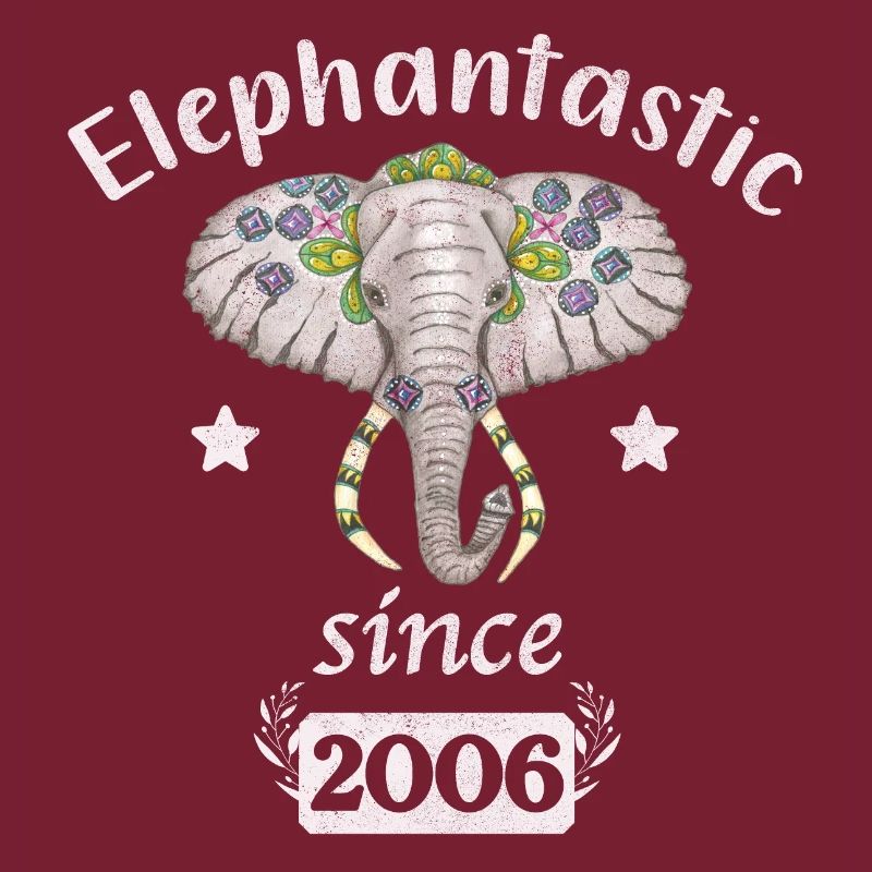 Elephantastic since 2006, elephant head decorated