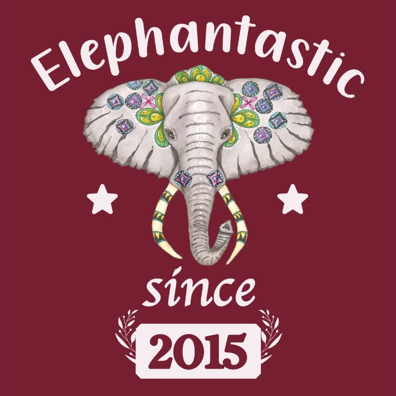 Éléphantastic depuis 2015, tête d’éléphant décorée
