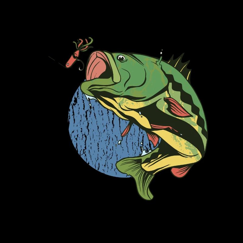 Fly fishing perch fish