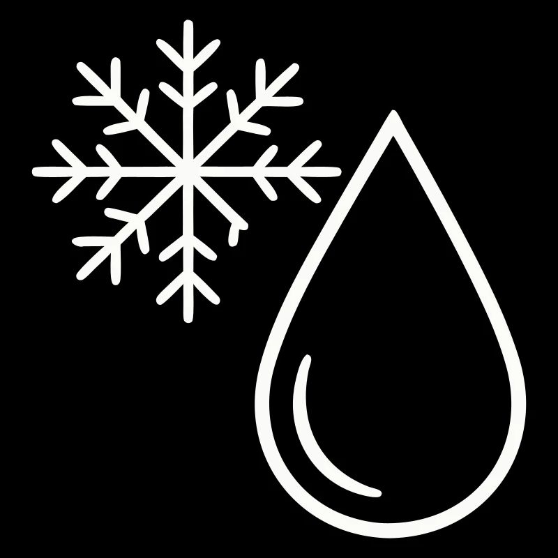 Neige et Goutte Minimaliste
