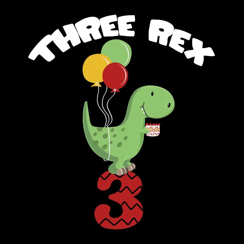 Three Rex - Third Birthday Boy - 3 years