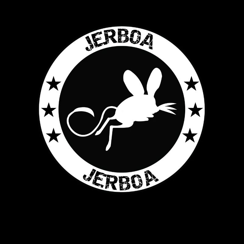Logo de conception de t-shirt Jerboa mignon, intelligent et drôle