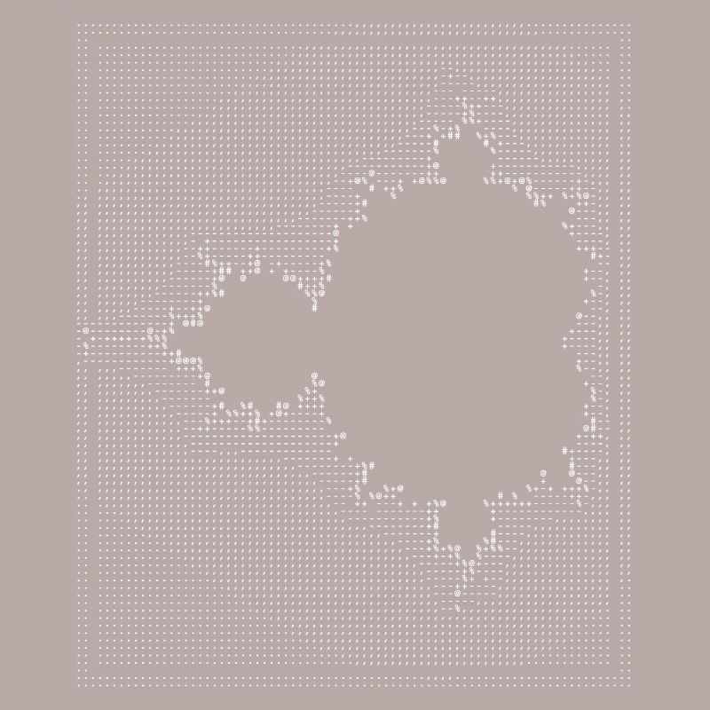 nerd mandelbrot ascii apfelmännchen code programer
