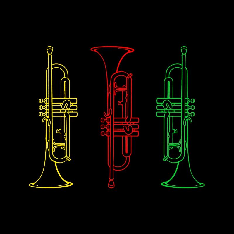Trompettes de différentes couleurs - trompette