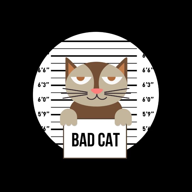 Süße Katze Gefängnis Knast Hinter Gittern Böse
