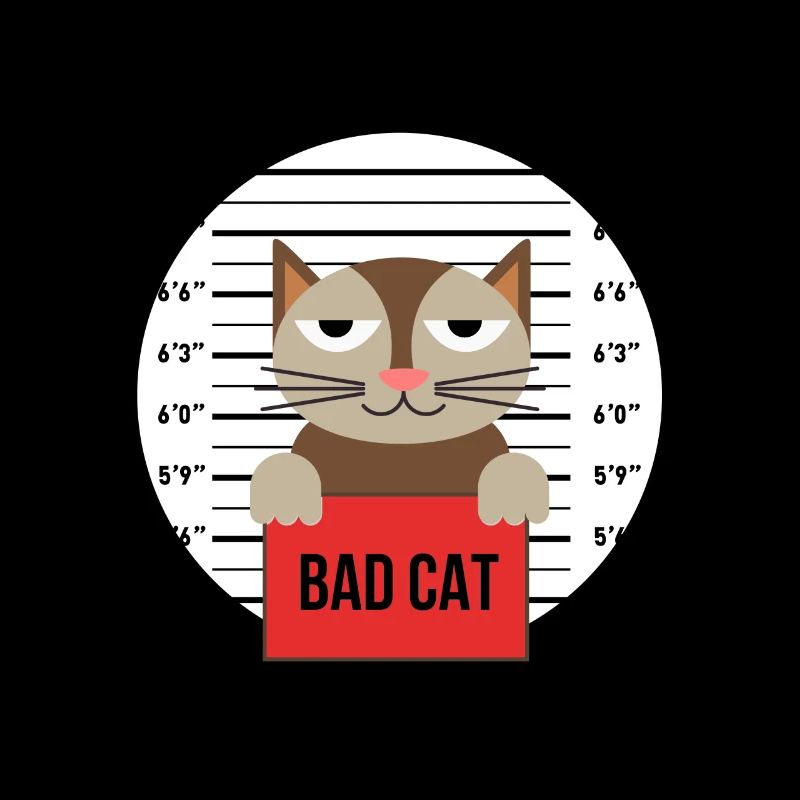 Süße Katze Gefängnis Knast Hinter Gittern Böse