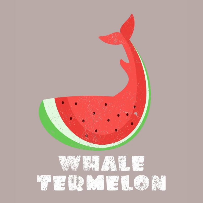 Idée de cadeau d'art abstrait de baleine de pastèque
