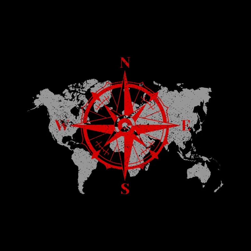 Compass map geography gift