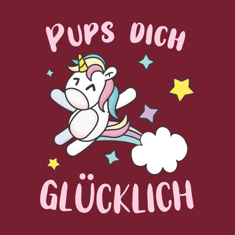 Pups dich gluecklich Einhorn