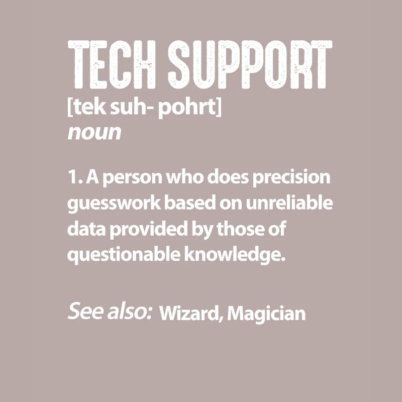 Technical support computer IT programmer