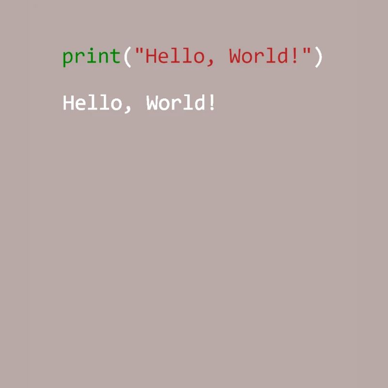 Hello World Python Geschenk