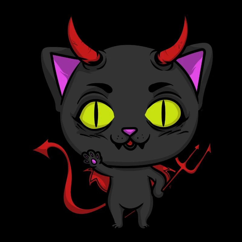 Devil cat kitten hell Satan
