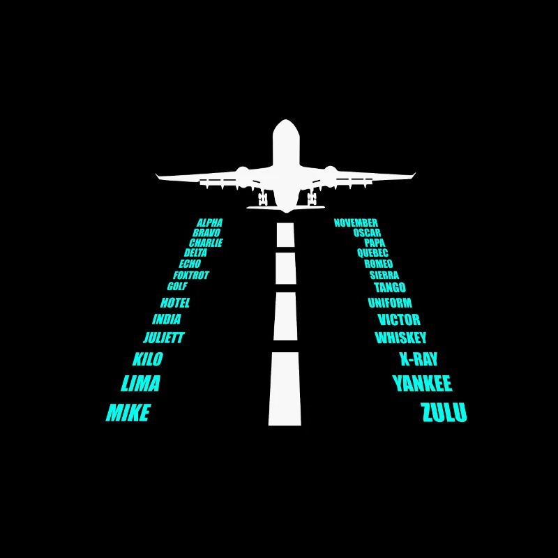 Pilotenalphabet Flugzeug Flieger Piloten Geschenk