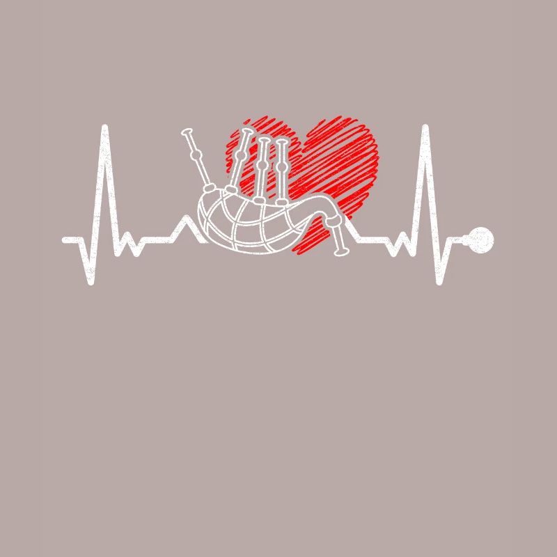 Cornemuse Heartbeat Pulse EKG Sac de cornemuse