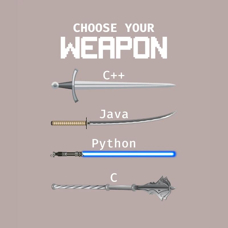 Choose Your Weapon C Java Python Programmer