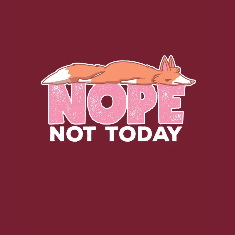 Nope Not Today Sleeping Fox Foxes Lover