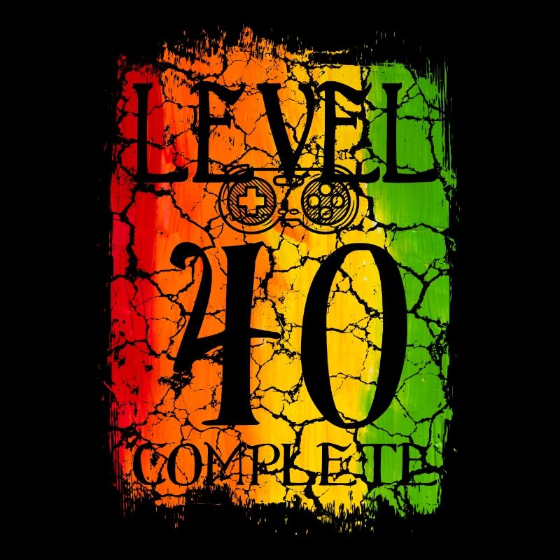 40. Geburtstag Gamer Level 40 complete